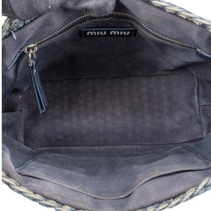 Miu Miu Braided Denim
Bucket Handbag