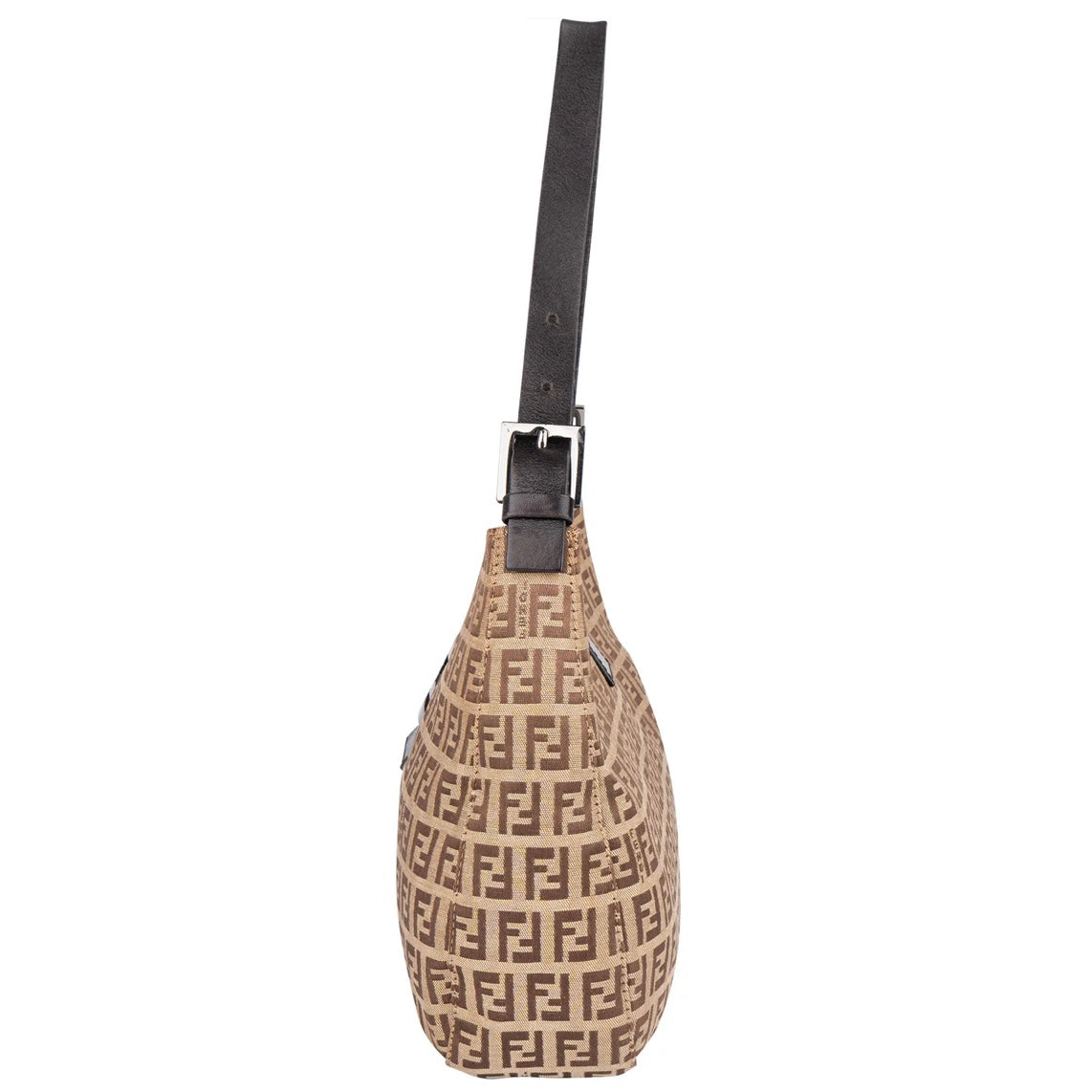 Fendi FF Monogram Baguette Buckle Shoulder Bag