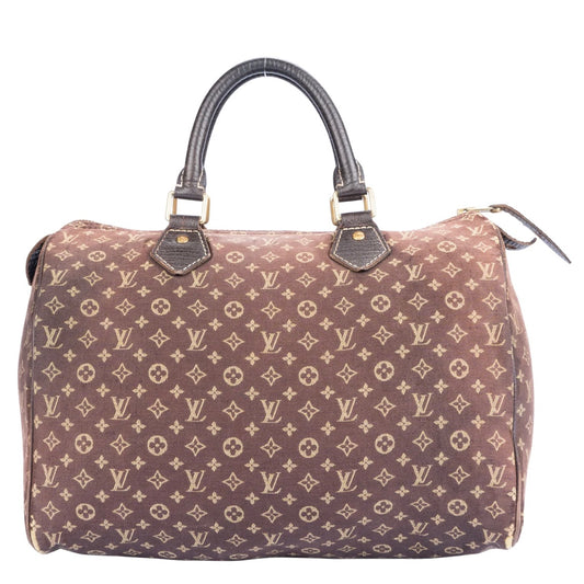 Louis Vuitton Mini Lin Denim Monogram Speedy 30 Handbag