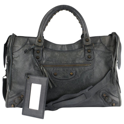 Balenciaga Grey Leather City Handbag