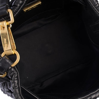 Miu Miu Quilted Leather Bucket Bag