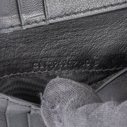 Saint Laurent Croc Embossed Leather Bifold Wallet