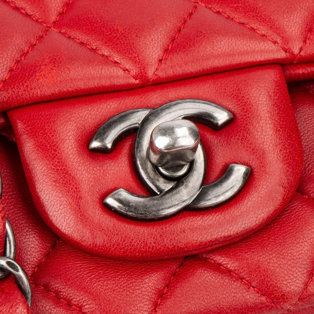 Chanel Quilted Lambskin Antique Single Flap Crossbody Bag