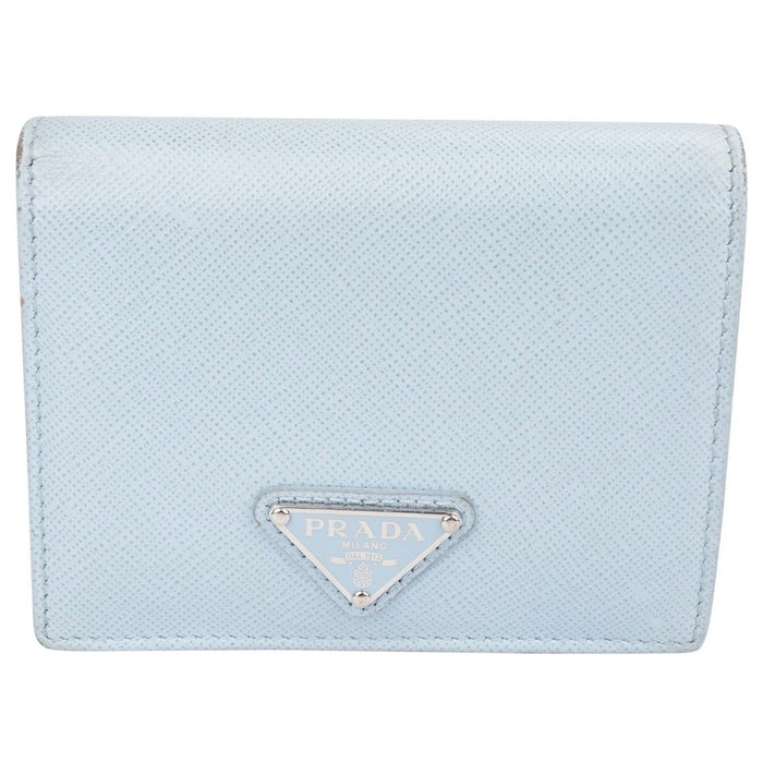 Prada Saffiano Leather Triangle Small Bifold Wallet
