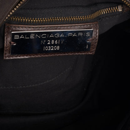 Balenciaga Brown Leather City Bag
