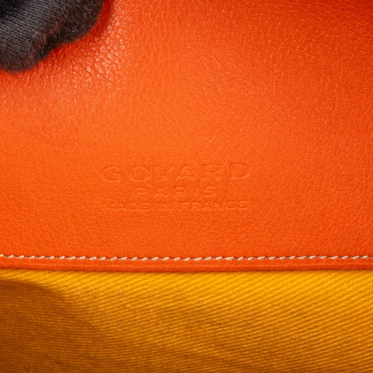 Goyard Orange Goyardine Monogram Clutch