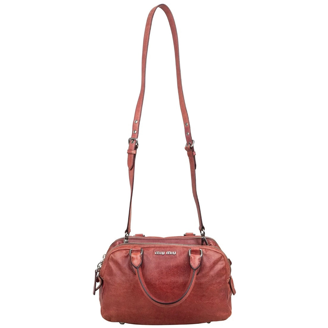 Miu Miu Vitello Lux Bauletto Handbag