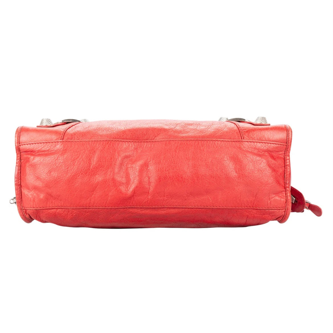 Balenciaga Red Leather The City Handbag