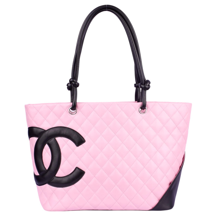 Chanel Quilted Lambskin Cambon Pink Shoulder Bag