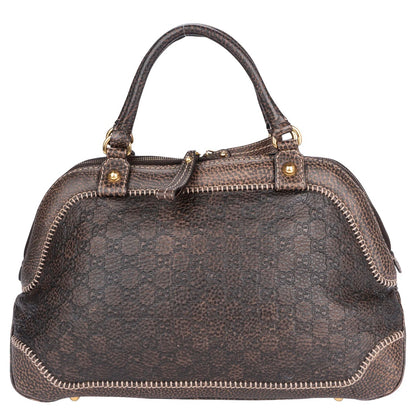 Gucci GG Leather Monogram Horsebit Handbag