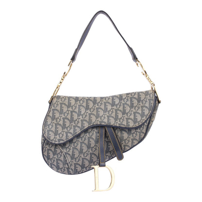 Christian Dior Monogram Oblique Denim Saddle Shoulder Bag
