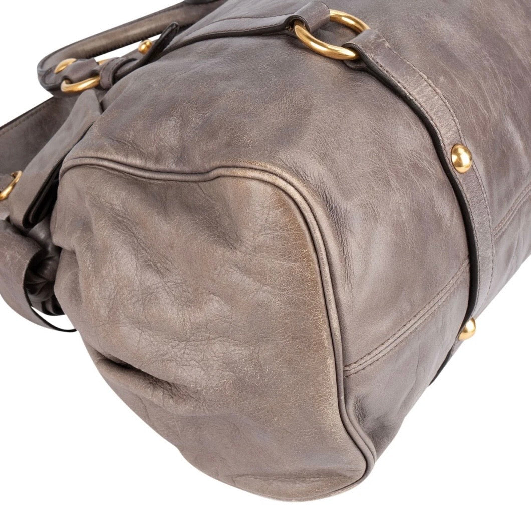 Miu Miu Vitello Lux Leather City Handbag
