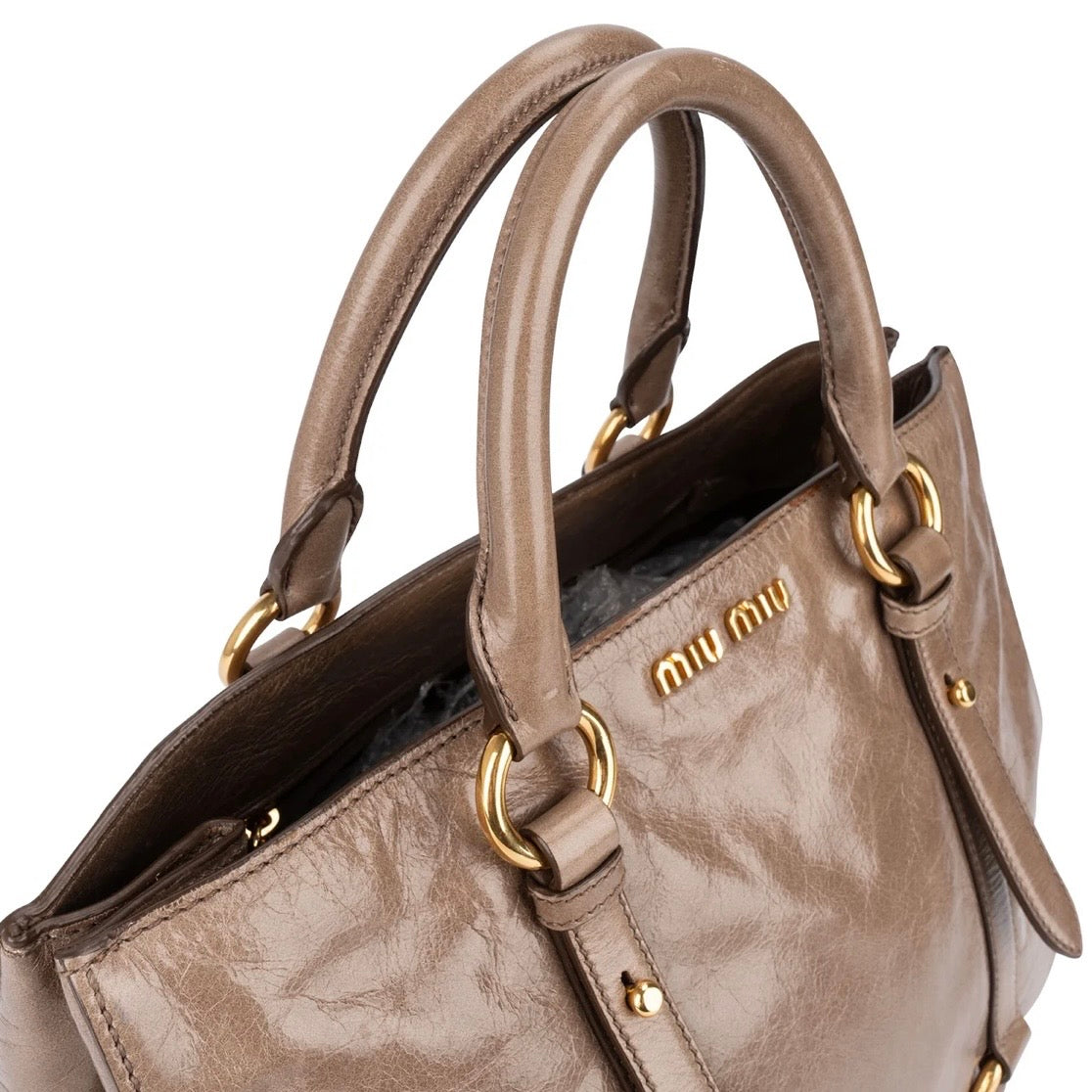 Miu Miu Vitello Lux
Leather Tote Handbag