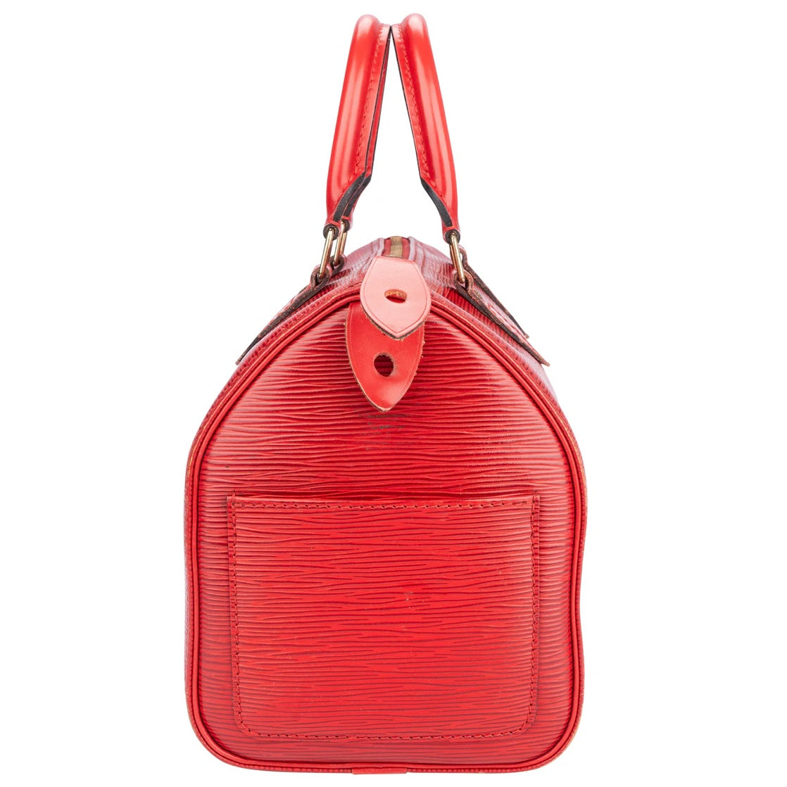 Louis Vuitton Red Vernis Monogram Speedy 25 Handbag