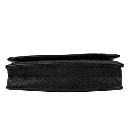 Chanel Quilted Caviar Leather Wallet On Chain Crossbody Bag