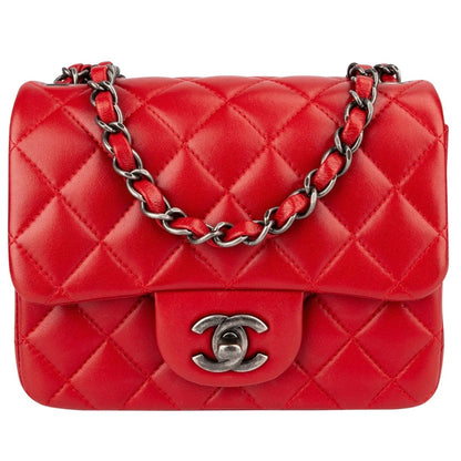 Chanel Quilted Lambskin Mini Rectangular Single
Flap Crossbody Bag