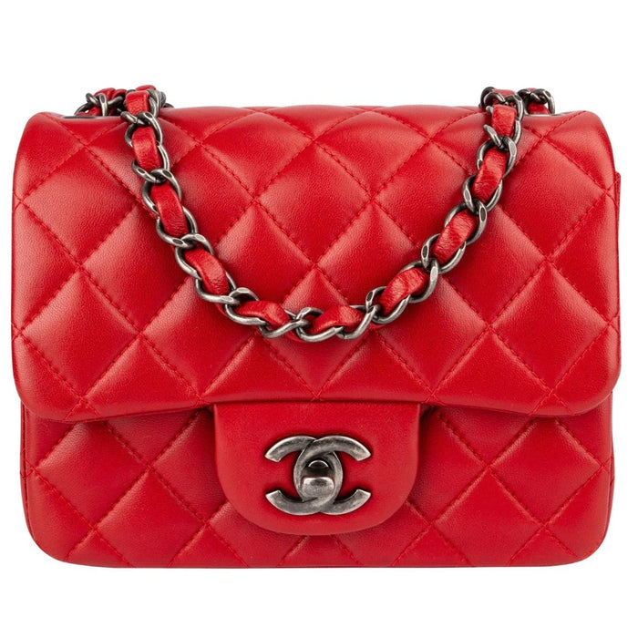 Chanel Quilted Lambskin Mini Rectangular Single
Flap Crossbody Bag