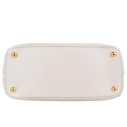 Prada White Saffiano Leather Galleria Handbag
