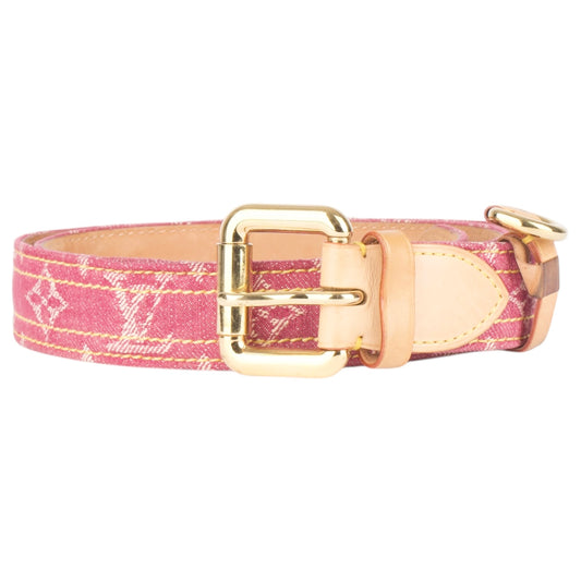 Louis Vuitton Pink Denim Monogram Belt