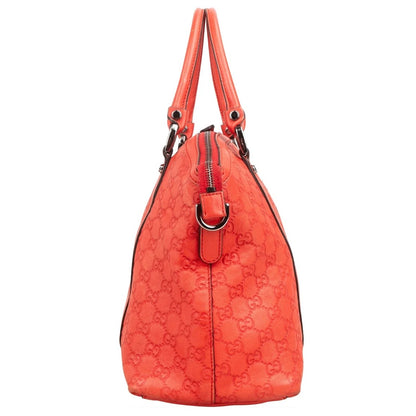 Gucci Red Guccissima Leather Sukey Top Handle Handbag