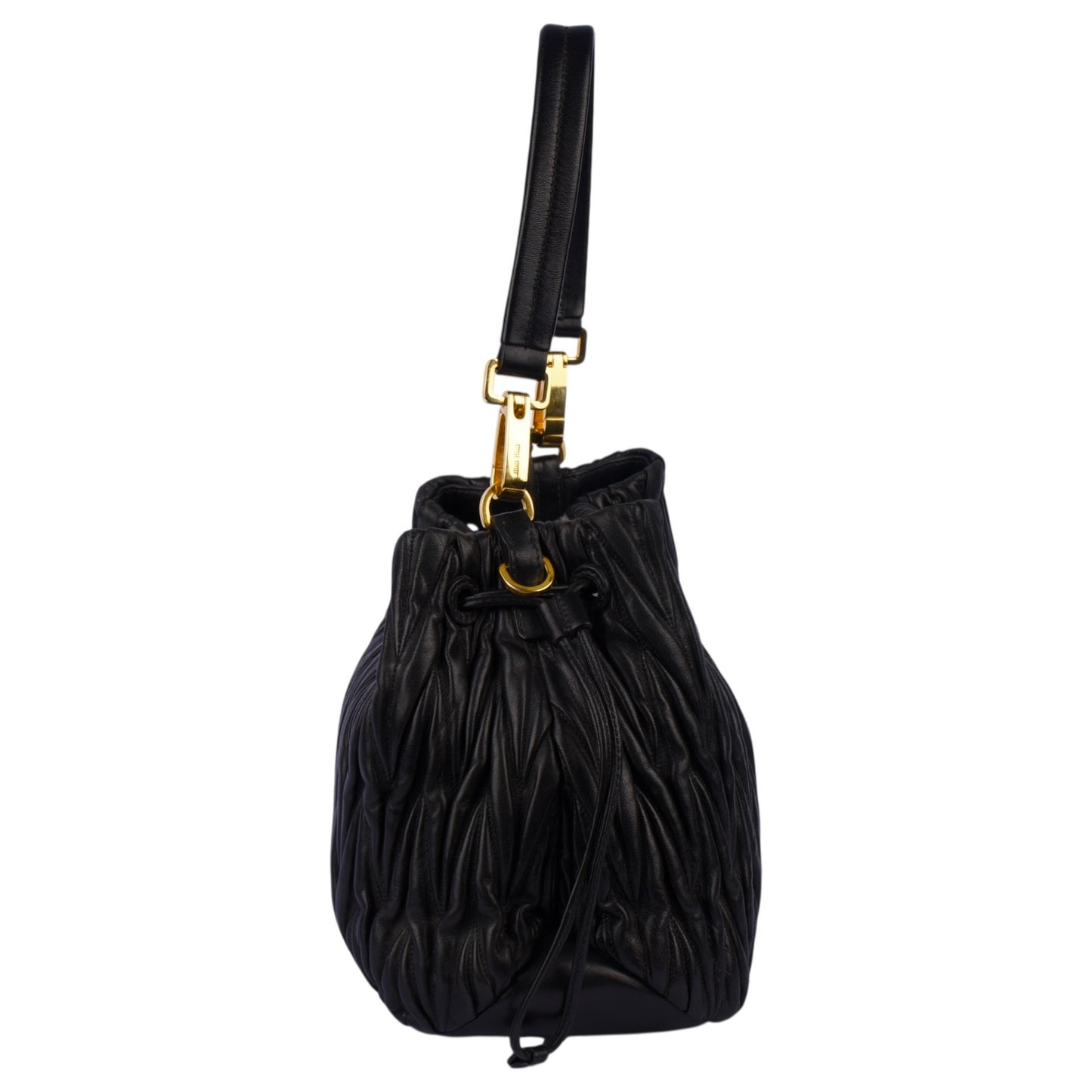 Miu Miu Quilted Leather Bucket Bag