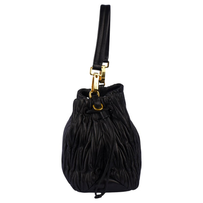 Miu Miu Quilted Leather Bucket Bag