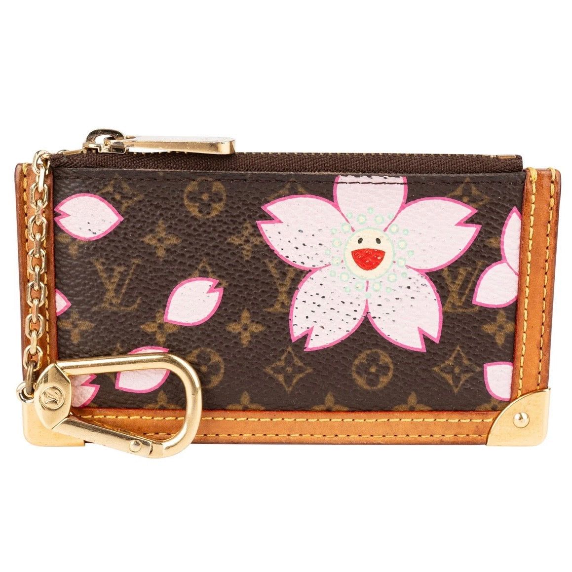 Louis Vuitton Monogram Murakami Cherry Blossom Cles Key Pouch Wallet