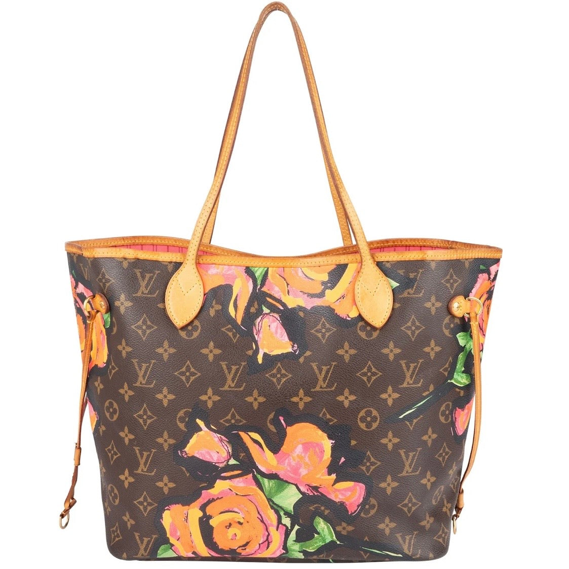 Louis Vuitton Monogram Canvas Limited Roses Neverfull MM Shoulder Bag