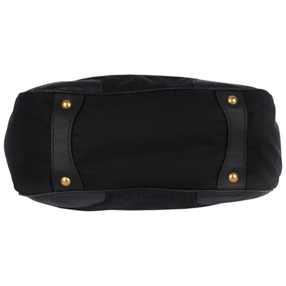 Prada Tessuto Nylon Vitello Daino Shoulder Bag