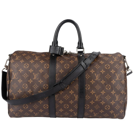 Louis Vuitton Monogram Macassar Keepall 45 Shoulder Travel Bag