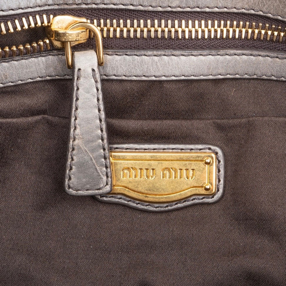 Miu Miu Quilted Leather City Handbag