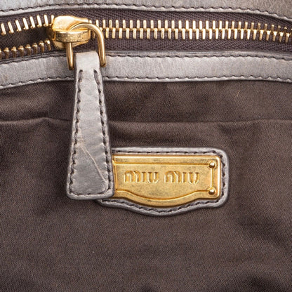 Miu Miu Quilted Leather City Handbag
