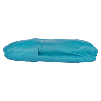 Prada Turquoise Pleated Satin Evening Clutch Bag