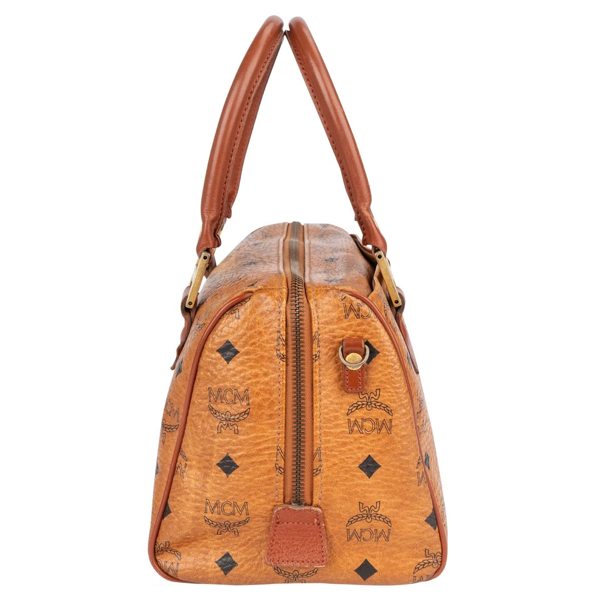 MCM Monogram Visetos Boston Handbag