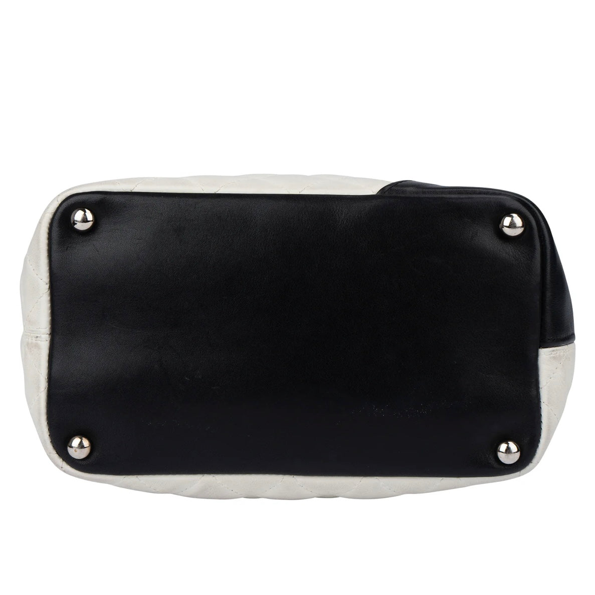 Chanel Quilted Bicolor Lambskin Cambon Handbag