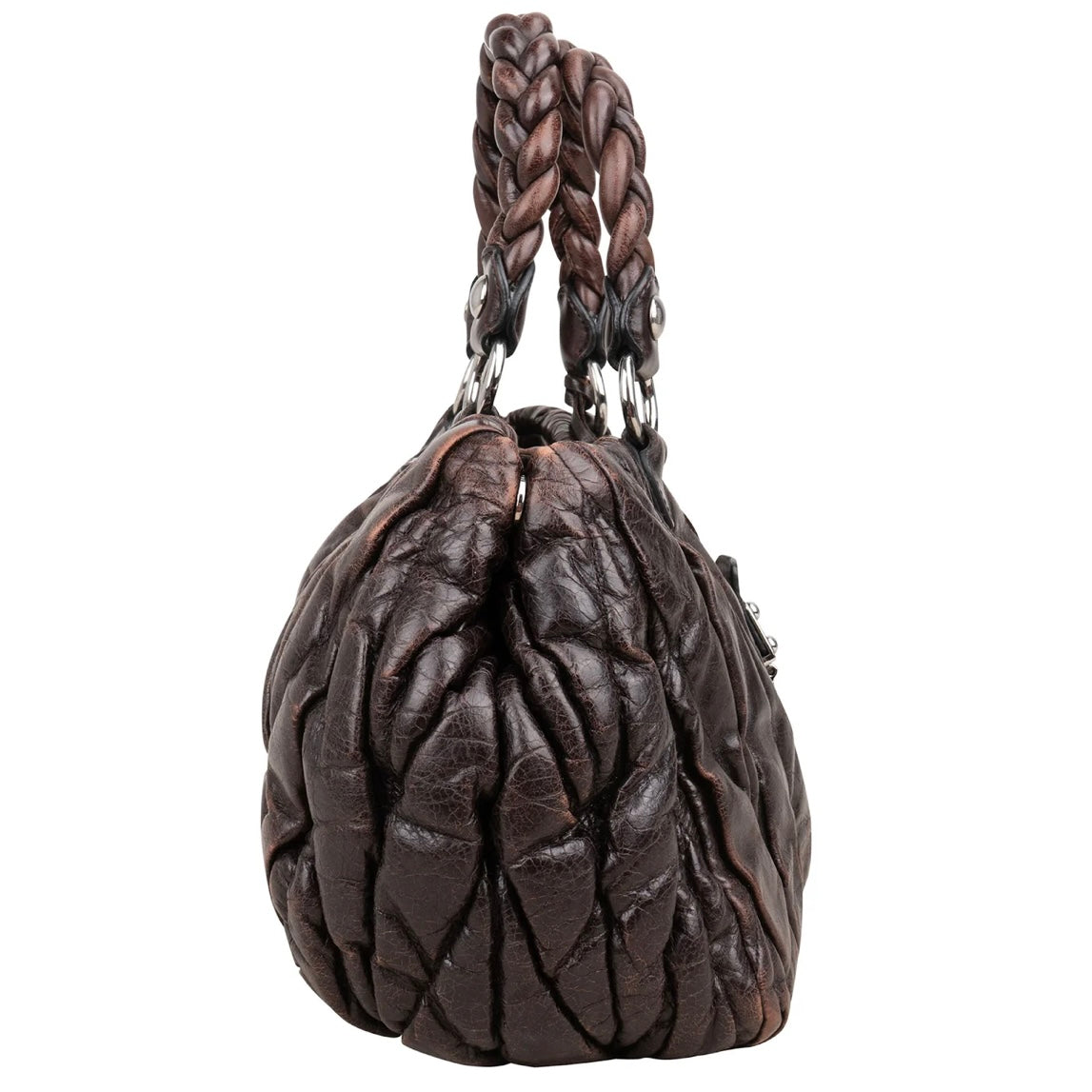 Miu Miu Quilted Leather Coffer Handbag