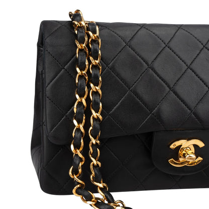 Chanel Quilted Lambskin 24K Gold Medium Double Flap Crossbody Bag