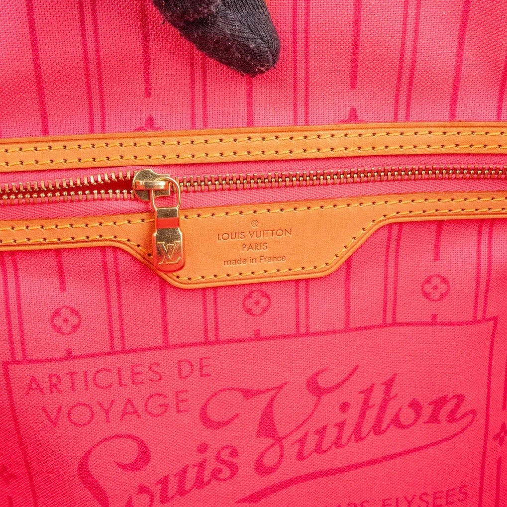 Louis Vuitton Limited Monogram Roses Neverfull MM Shoulder Bag