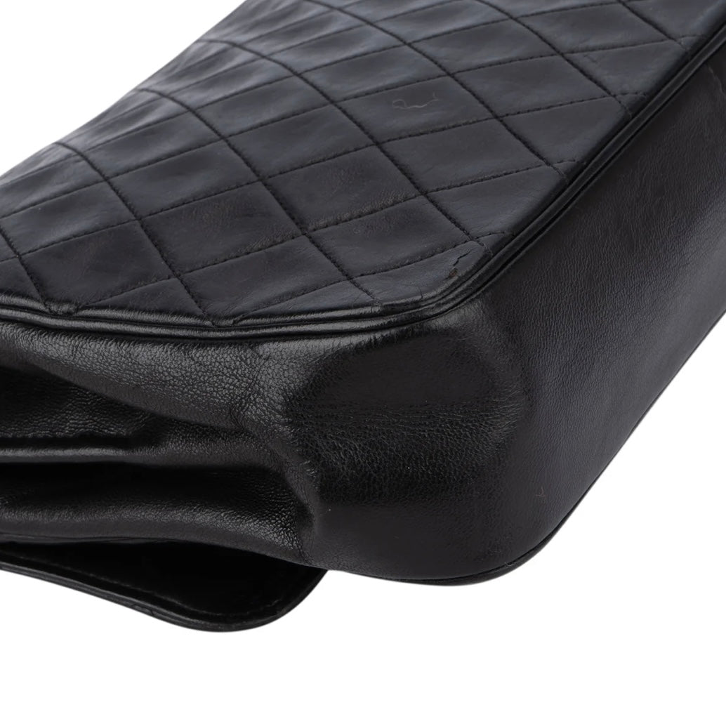 Chanel Quilted Lambskin 24K Gold Single Flap