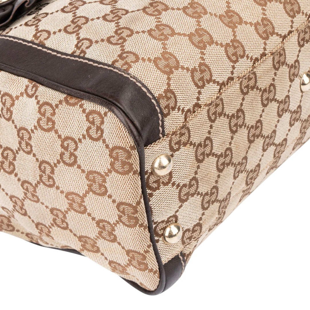 Gucci GG Monogram Leather Flower Handbag