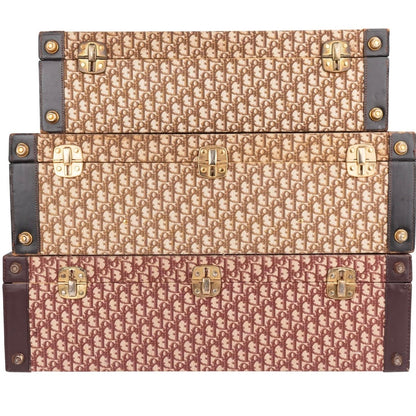 Christian Dior Trotter Monogram Vintage Suitcase Trio Tower