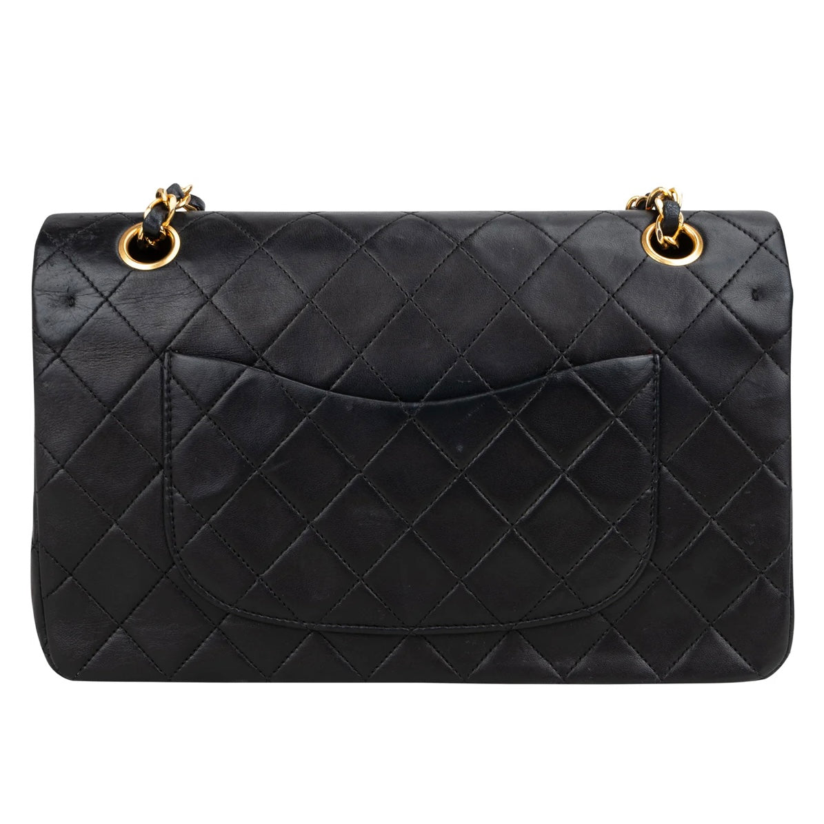 Chanel Quilted Lambskin 24K Gold Medium Double Flap Crossbody Bag