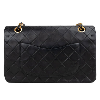 Chanel Quilted Lambskin 24K Gold Medium Double Flap Crossbody Bag