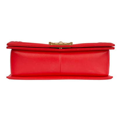 Chanel Boy Red Phyton Leather Limited Edition Bag