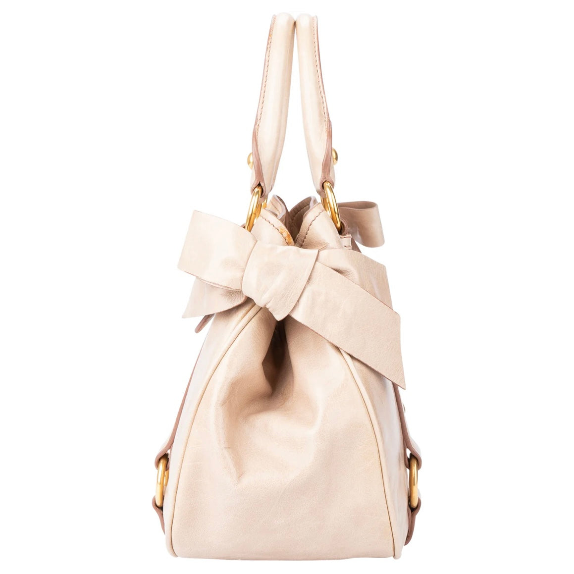 Miu Miu Rose Leather City Handbag