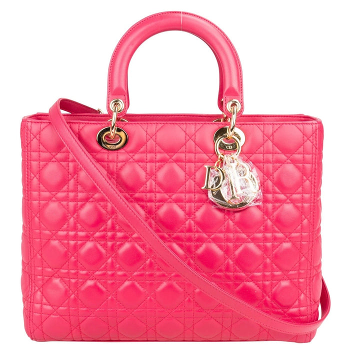 Christian Dior Quilted Leather City Handbag