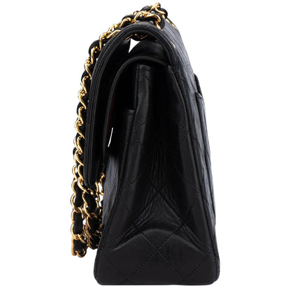 Chanel Quilted Lambskin 24K Gold Medium Double Flap Crossbody Bag