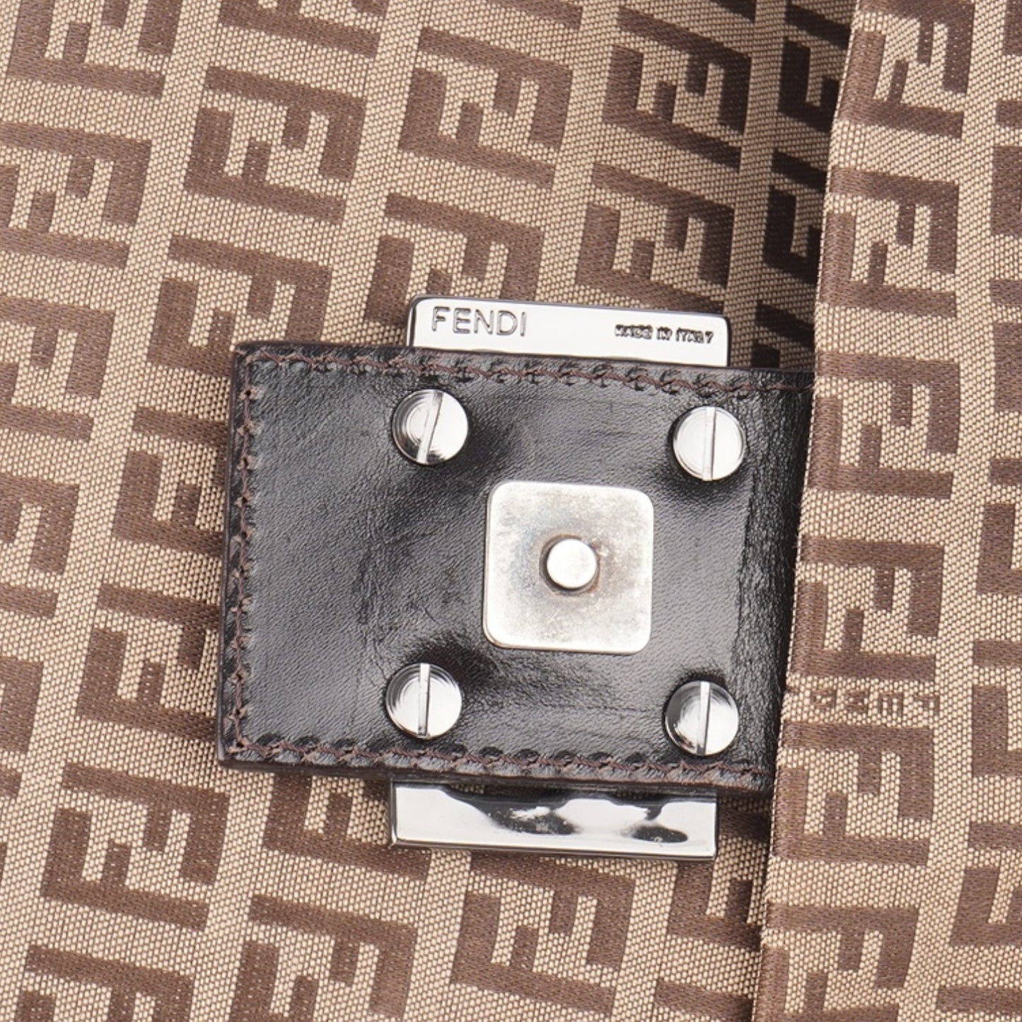 Fendi FF Monogram Baguette Shoulder Bag