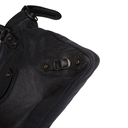 Balenciaga Black Leather City Handbag
