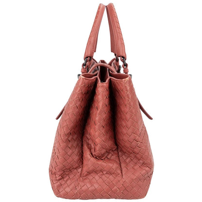Bottega Veneta Intrecciato Leather Roma Tote Handbag